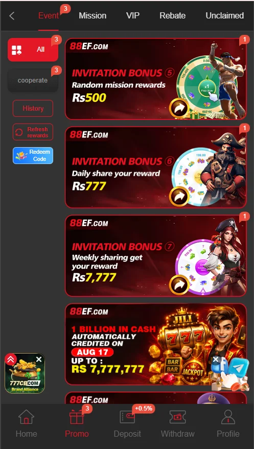 88ef bonuses and rewards